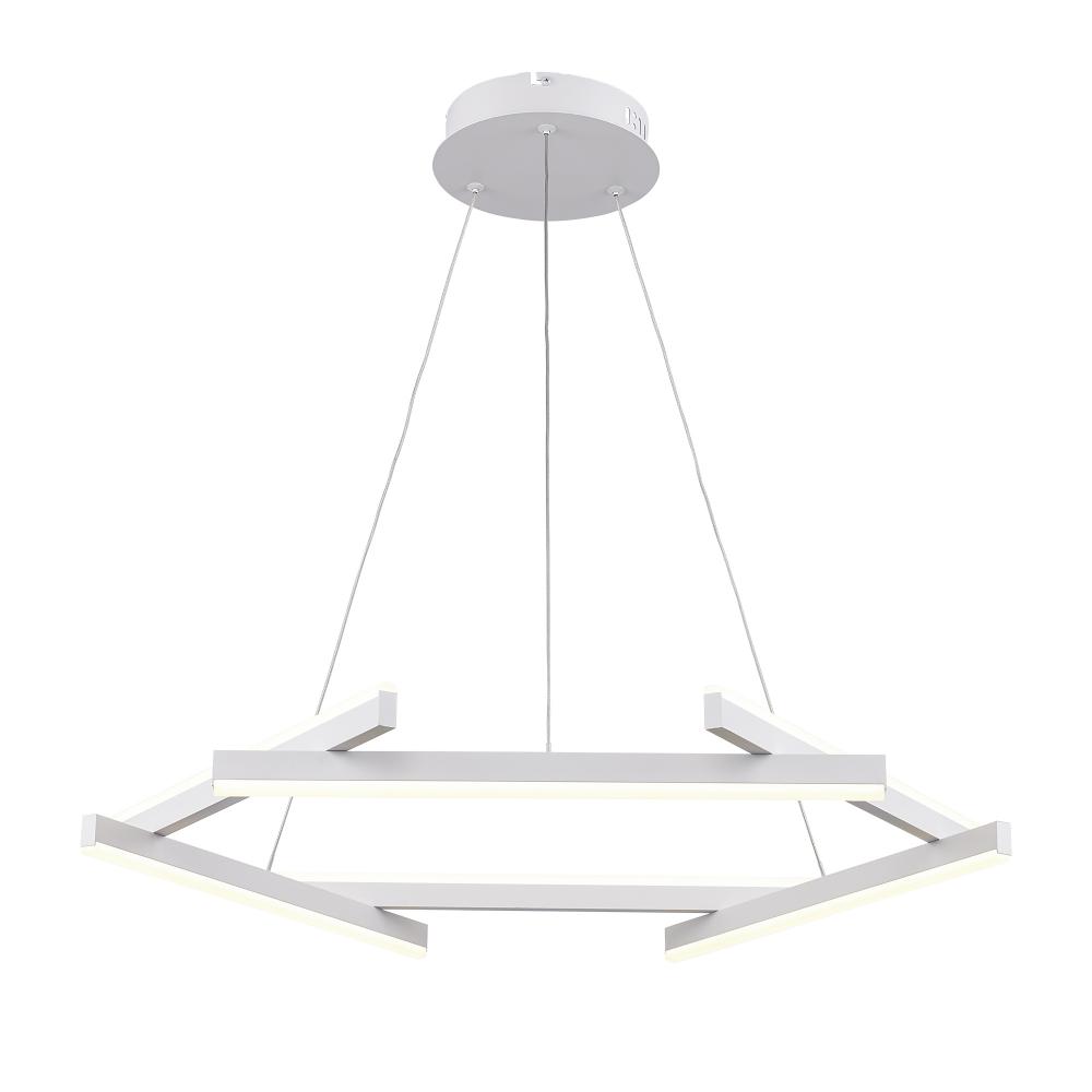 LED PENDANT 6 RODS 47W-WH